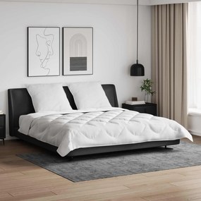 vidaXL Duvet com Travesseiros com travesseiro 3 pcs Branco Microfibra