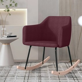 vidaXL Cadeira de baloiço tecido roxo