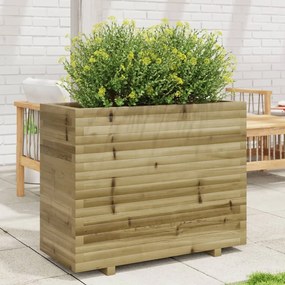 Vaso/floreira de jardim 90x40x72,5 cm madeira pinho impregnada