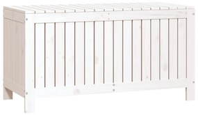 Caixa de arrumação jardim 115x49x60 cm pinho maciço branco