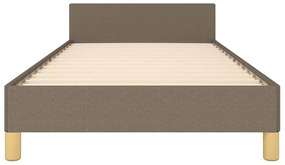 Estrutura cama sem colchão 100x200 cm tecido cinza-acastanhado