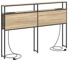 Cabeceira de armazenamento com cabeceira Carvalho Sonoma 135 cm