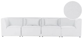 Sofá modular de 4 lugares em bombazine branco sujo LEMVIG Beliani