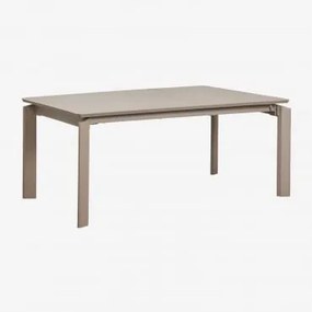 Mesa De Jardim Retangular 180-300x100 Cm Extensível Em Alumínio Milenca Moka Brown - Sklum