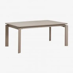 Mesa De Jardim Retangular Extensível Em Alumínio Milenca Moka Brown & 180 - 240 - 300 X 100 Cm - Sklum