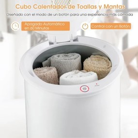 Aquecedor elétrico de toalhas 21L com temporizador de 20-90 minutos, modo de secagem de 2-5 horas e desligamento automático, branco