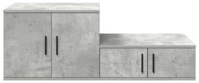 Armário de Armazenamento vidaXL Cinza Concreto 127x41x40 cm Madeira En