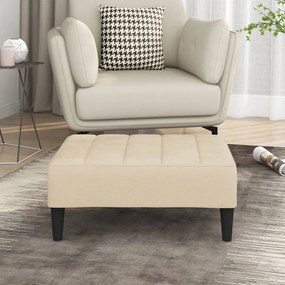 vidaXL Apoio de pés 78x56x32 cm veludo cor creme