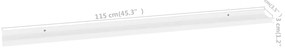 Prateleiras de parede 2 pcs 115x9x3 cm branco