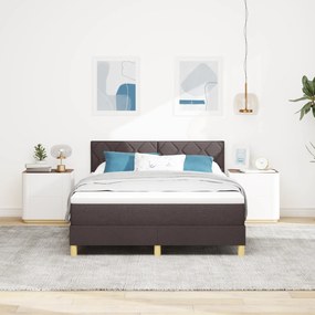 Cama Box com Colchão Castanho 140x190 cm Tecido