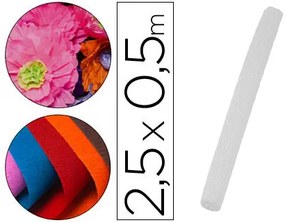 Papel Crepe Florista 50 cm X 2,5 M 85gr Branco