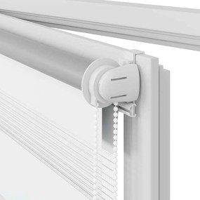 Estore de rolo 60 x 120 cm, linhas de zebra / Branco