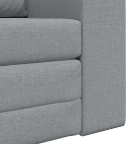 Sofá Cama 2-em-1 Cinza Claro 98x71x83 cm Tecido