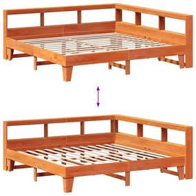 Cama com estante sem colchão 180x200 cm pinho maciço