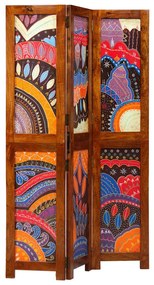 Divisor de Ambiente 3 Painéis Castanho Mel 35x1.5x160 cm Madeira Sólid