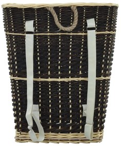 Mochila para lenha com alças 57x51x69 cm salgueiro natural