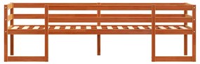 Estrutura de cama infantil 75x190 cm pinho maciço castanho-mel