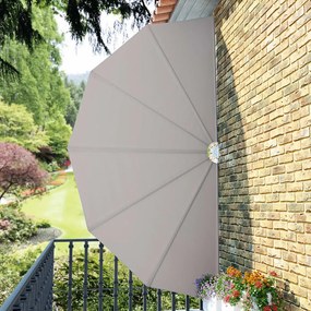 Toldo lateral dobrável para terraço 200 cm creme