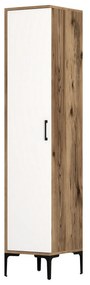 Roupeiro Kumsal S – Nogueira e Branco – 40 cm Largura x 47,5 cm Altura