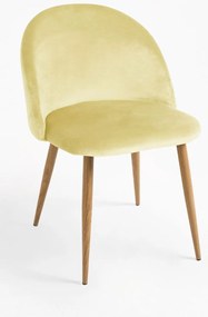 Pack 6 Cadeiras Vint Veludo - Amarelo dourado