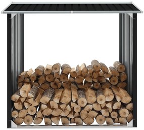 Abrigo para arrumação de troncos aço 172x91x154 cm antracite