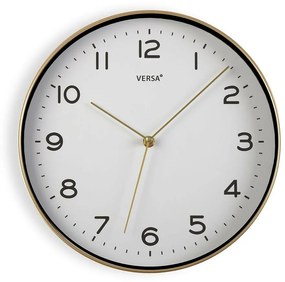 Relógio de Parede Versa Dourado Pu (30,5 X 4,3 X 30,5 cm)