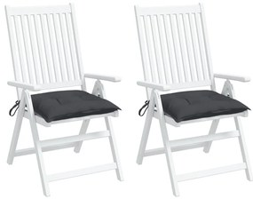 Almofadões de cadeira 2 pcs 50x50x7 cm tecido oxford antracite