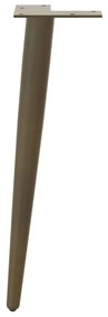 Pés para mesa de centro cônicos 4 peças aço natural 30-31 cm aço