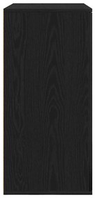 Aparador Carvalho Preto 79x38x80 cm Madeira Engenheirada
