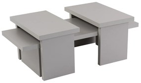 Mesa de Centro "Sanctuary" – Cinzento, 110x45x41,5 cm, Design Acolhedo
