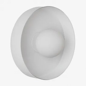 Aplique De Parede Para Casa De Banho Jaxal Branco & Ø25 Cm - Sklum