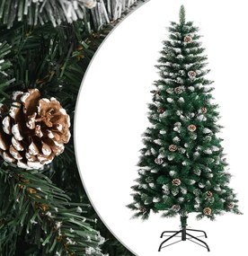 vidaXL Árvore de Natal artificial com suporte 120 cm PVC verde