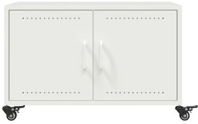 Mesa de centro 68x50x43,5 cm aço branco