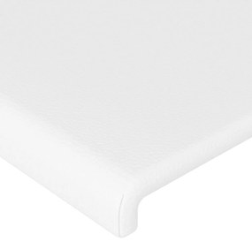 Cabeceira de cama 2 pcs couro artificial 100x5x78/88 cm branco
