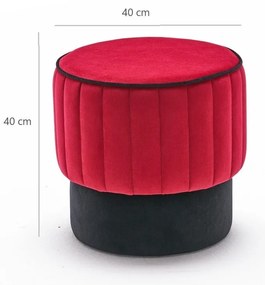 Pouffe Rose – Vermelho – 40x40x40 cm