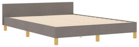 Cama vidaXL Taupe 140x190 cm Tecido