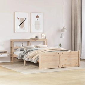 Estrutura cama c/ cabeceira 120x190 cm pinho maciço
