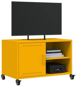 Móvel de TV 68x39x43,5 cm aço amarelo mostarda