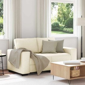 vidaXL | Sofá | com almofada com travesseiro Bege 160 x 77 x 82 cm Linho
