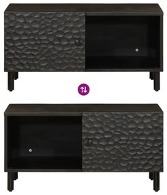 Mesa de centro 80x50x40 cm madeira de mangueira maciça preto