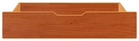 Gavetas para cama 2 pcs 85x55x17 cm pinho maciço castanho-mel