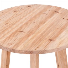Mesa dobrável alta em madeira maciça Ø80 x 111 cm Castanho