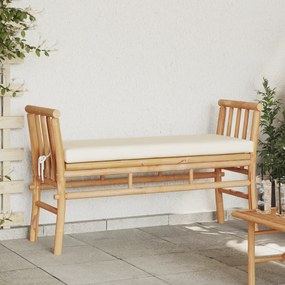 Banco de Jardim vidaXL com Almofada de 110 cm em Bambu