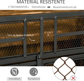 Frente de Lareira Dobrável Frente para Lareira com 3 Painéis com Porta