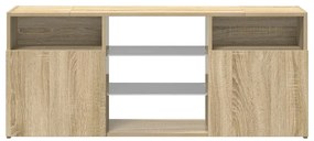 Móvel de TV com luzes LED 120x30x50 cm carvalho sonoma