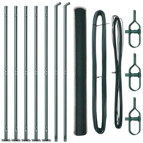 Cerca Hexagonal Verde vidaXL 1.4x10 m de Aço