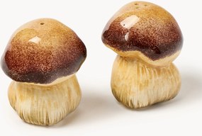Saleiro e pimenteiro pintados à mão Mushroom, conjunto de 2