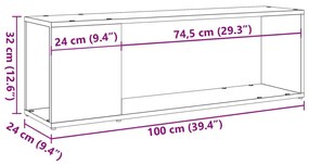 Móvel de TV 100x24x32 cm derivados de madeira madeira velha