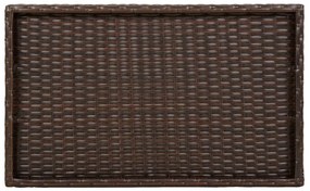 Mesa bandeja dobrável 65x40x75 cm vime PE castanho
