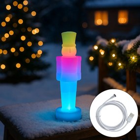 Candeeiro de mesa de Natal branco Incl. LED regulável e recarregável RGBW-IC - Quebra-Nozes